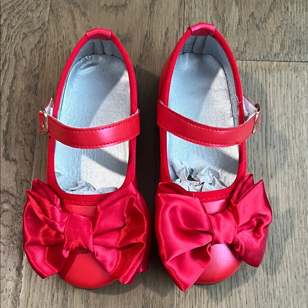 NEW MIA Belle Red Bow Kids 12 Dress Shoes